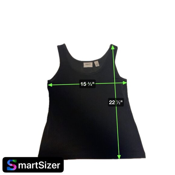 Chico's Travelers Black Scoop Neck Sleeveless Tank Top Sz L - Picture 5 of 6